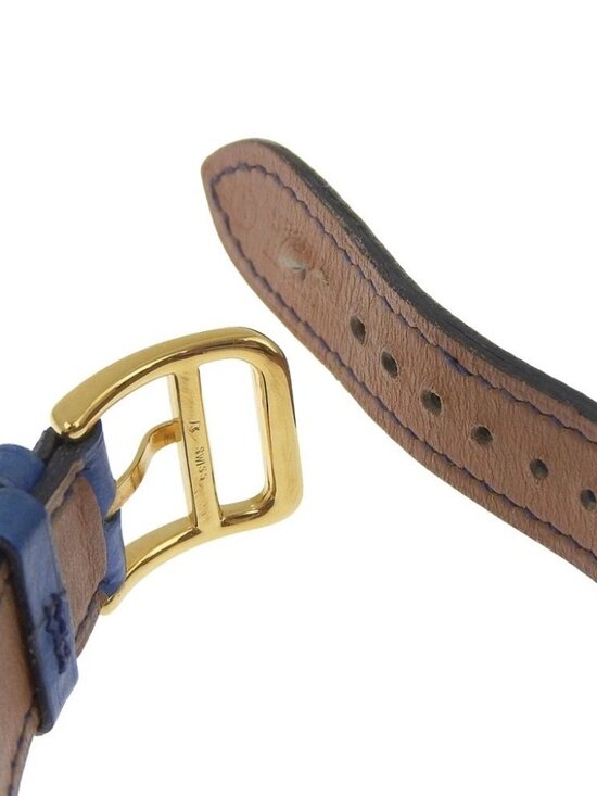 HERMES Medor Watches WhiteDial Plated Gold/leather Quartz Analog display Women